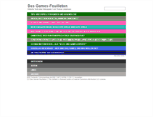 Tablet Screenshot of games-feuilleton.de